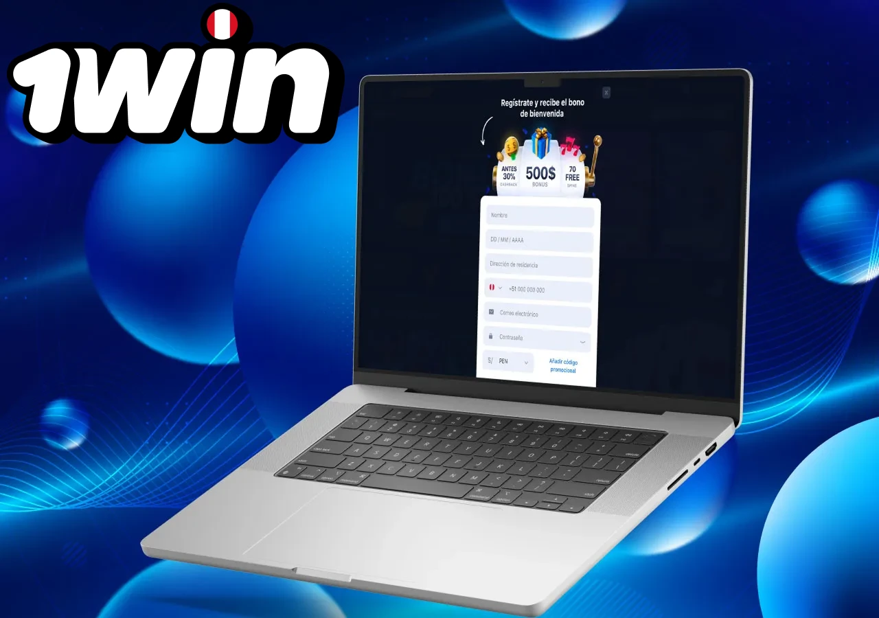 Instrucciones sobre cómo crear su cuenta en 1win Peru